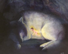 Wolf Fairy Sleeping